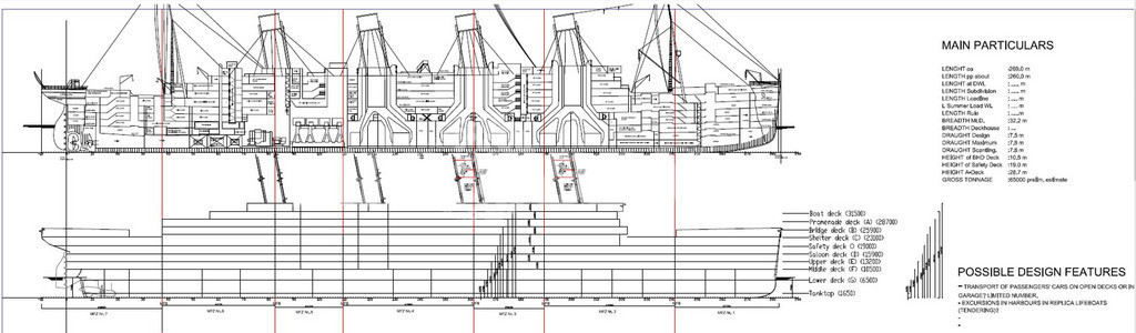 タイタニック2号」の初期設計案公開、「安全デッキ」追加 国際ニュース：AFPBB News