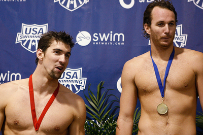 フェルプス 男子100メートル背泳ぎで約1年ぶりの2位