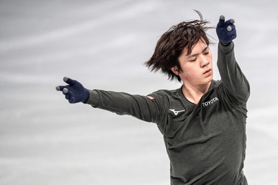 全日本フィギュア、男子出場選手が公式練習 羽生結弦は欠席