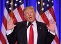 米ニューヨークで記者会見するドナルド・トランプ次期米大統領（2017年1月11日撮影）。(c)AFP/Timothy A. CLARY