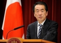 都内の首相官邸で、記者会見に臨む菅直人（Naoto Kan）首相（2010年7月30日撮影、資料写真）。(c)AFP/Toru YAMANAKA