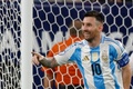 サッカーコパアメリカ準決勝、アルゼンチン対カナダ。チーム2点目を決めて喜ぶアルゼンチンのリオネル・メッシ（2024年7月9日撮影）。(c)EDUARDO MUNOZ / AFP