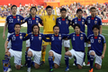 アジアカップ（Asian Cup）グループ、1次リーグB組日本対ヨルダン戦。試合前の写真撮影に臨む日本代表先発メンバー（2011年1月9日撮影）。(c)AFP/MANAN VATSYAYANA