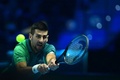 男子テニス、ATPファイナルズ5日目。リターンを打つノバク・ジョコビッチ（2023年11月16日撮影）。(c)Tiziana FABI / AFP