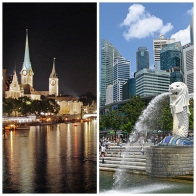 チューリヒとシンガポール、生活費が世界最高 エコノミスト