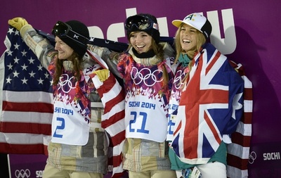 ファリントンが女子ハーフパイプで金メダル、ソチ五輪