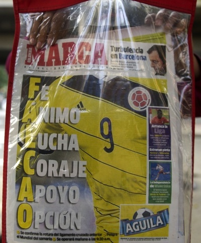 負傷したファルカオの執刀医、W杯出場の「希望はある」