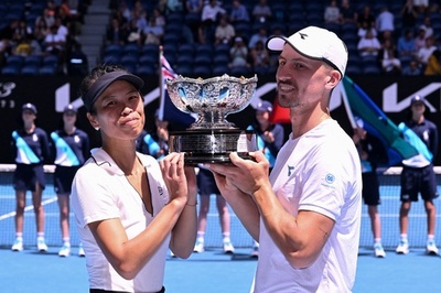 謝/ジエリンスキ組 「呪い」解いて全豪OP混合複で優勝