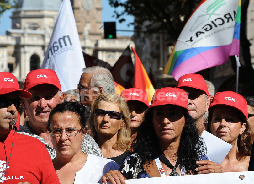 イタリアでゼネスト、緊縮財政案に反対