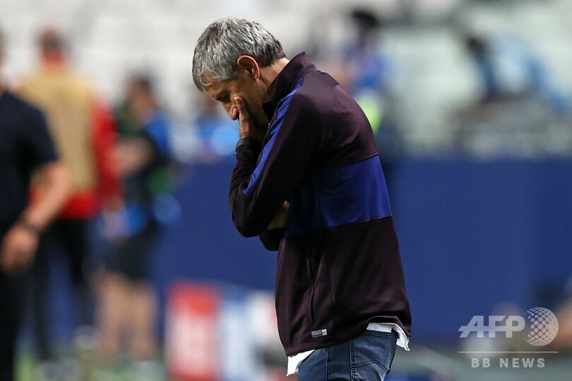 CLで屈辱的大敗のバルサ指揮官、自身の進退決めるのは「時期尚早」