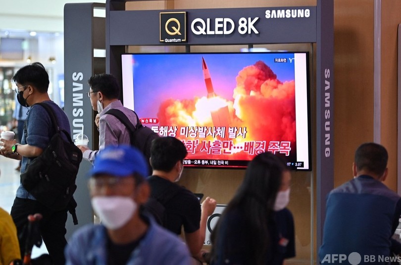 北朝鮮、日本海に向けて飛翔体発射 韓国軍発表