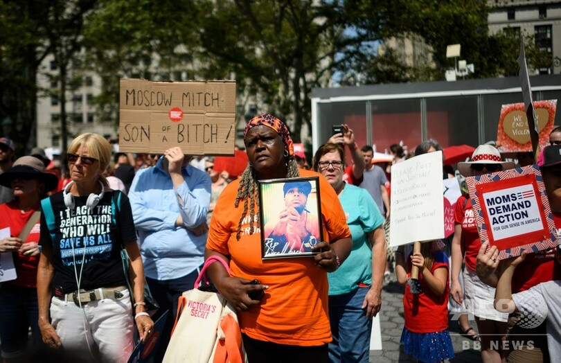 米NYで母親たちの抗議集会、銃購入時の規制強化訴え