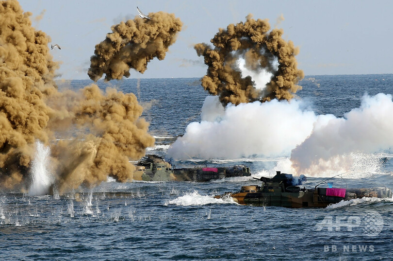 米韓、米朝会談後に無期限で中止していた合同軍事演習を再開