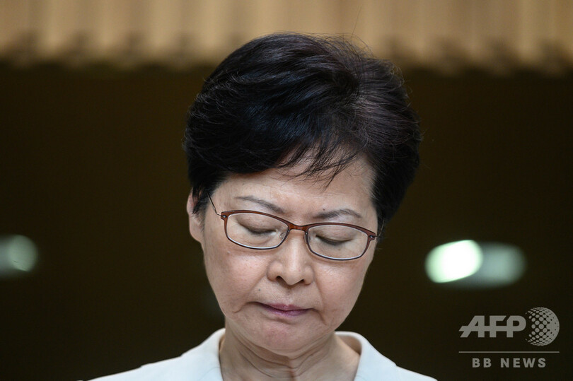 香港トップの林鄭長官、デモ参加者らに改めて対話呼び掛け