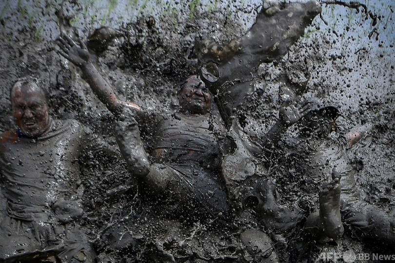田んぼにダイブ 泥だらけで飲み祝う 田植えの日 ネパール 写真14枚 国際ニュース Afpbb News