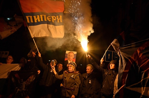 セルビアでウクライナ侵攻支持集会 ロシア人は永遠の同志 写真14枚 国際ニュース Afpbb News