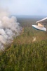 ロシア・クラスノヤルスク地方の森林当局が公開した、ボグチャンスキー地区で延焼を続ける森林火災を捉えた航空写真（2019年7月30日撮影）。(c)AFP PHOTO / press-service of Russia&apos;s Krasnoyarsk Krai&apos;s forestry ministry / HO