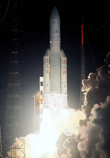 欧州宇宙機関のロケット、スカパーの通信衛星を静止軌道に投入