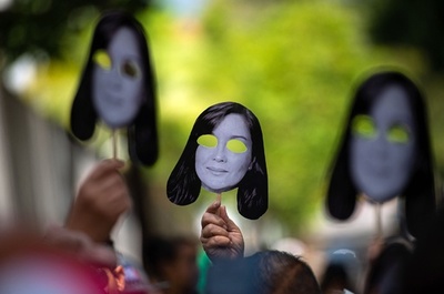 【今日の1枚】本人の面で訴える人権活動家の釈放 ベネズエラ