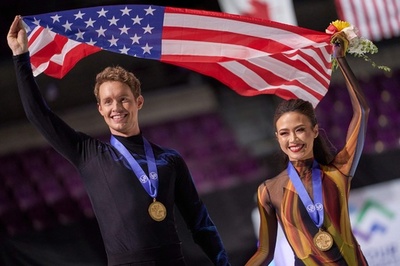 チョーク/ベイツ組がアイスダンスV 四大陸フィギュア