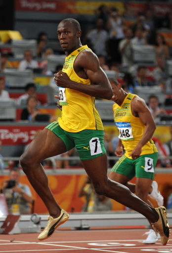ボルト 男子100メートル準決勝トップで決勝進出