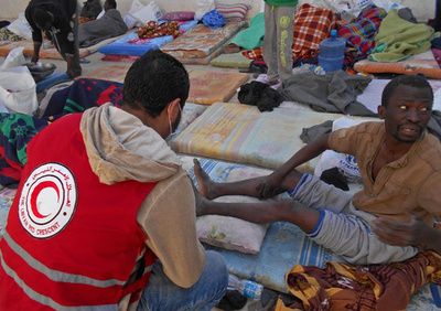 コンテナ内で移民ら13人窒息死、欧州へ密航計画か リビア