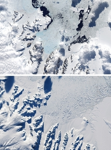 南極半島のラーセンB棚氷、17年で85％縮小