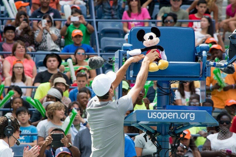 審判台に座るぬいぐるみ―31日開幕のテニス全米オープン