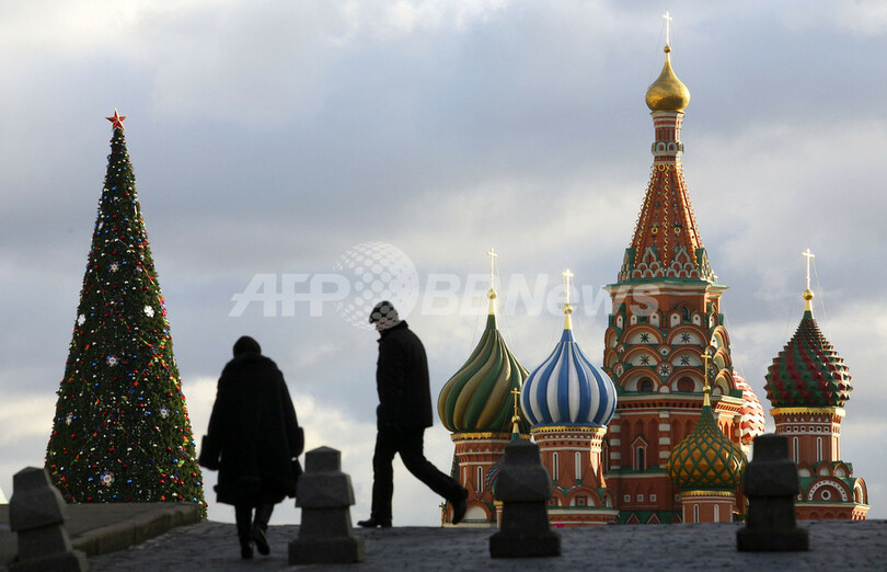 年の瀬を迎えるロシア 赤の広場にはクリスマスツリー 写真1枚 国際ニュース Afpbb News