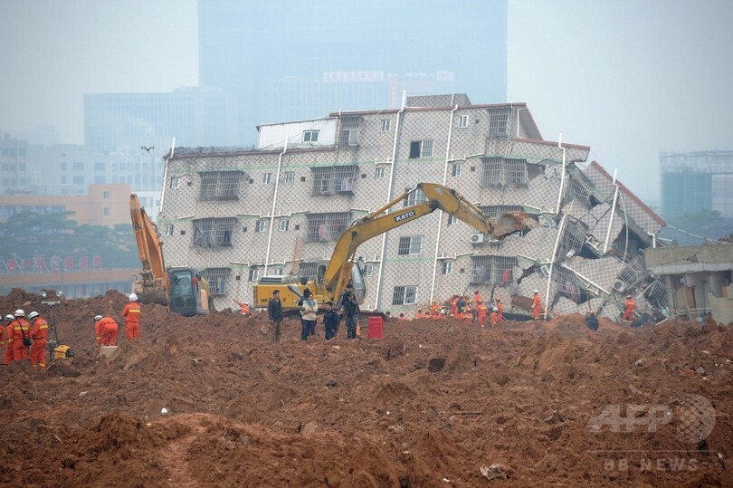 中国の土砂崩れ、不明者91人に ガス爆発も発生