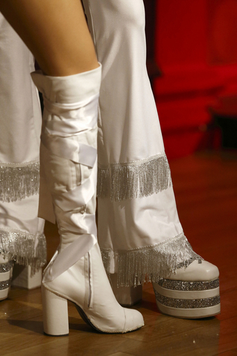 white abba boots