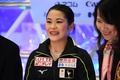 17-18フィギュアスケートグランプリ（GP）ファイナル、女子シングル・ショートプログラム（SP）。キスアンドクライで笑顔を見せる宮原知子（2017年12月8日撮影）。(c)AFP/Toshifumi KITAMURA