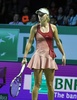 女子テニス、WTAツアー選手権（BNP Paribas WTA Championships - Singapore 2014）4日目。試合に臨むカロリーネ・ボズニアツキ（Caroline Wozniacki、2014年10月23日撮影）。(c)AFP/ROSLAN RAHMAN