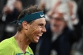 全仏オープンテニス、男子シングルス準々決勝。勝利を喜ぶラファエル・ナダル（2022年6月1日撮影）。(c)Anne-Christine POUJOULAT / AFP