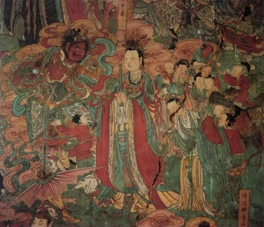 重要文化財、毗盧寺の壁画1:1再現した肉筆模写 重要文化財、毗盧寺壁畫1:1再現した肉筆模写