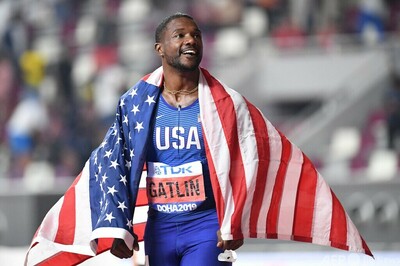 陸上ガトリンが引退 アテネ五輪100mで金メダル