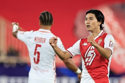 南野がCLで2ゴール モナコ大勝に貢献