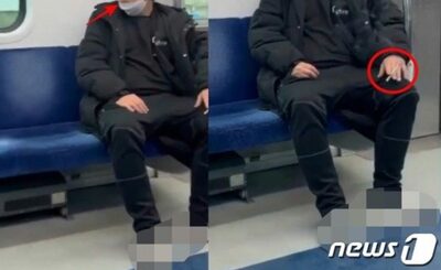 ソウル地下鉄で、あごマスクに喫煙…「これは放火だ」「消火器をまけ」非難続出