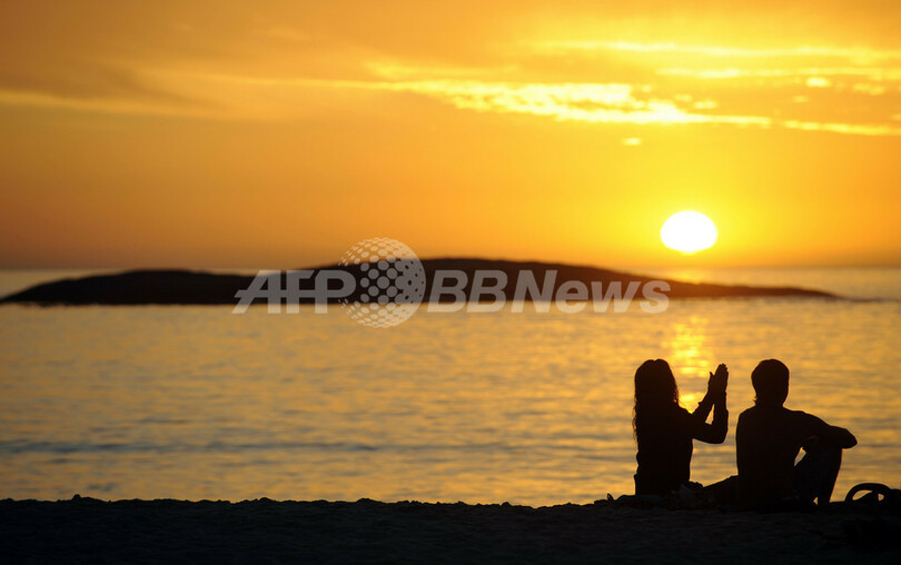 南ア・ケープタウンの夕焼け