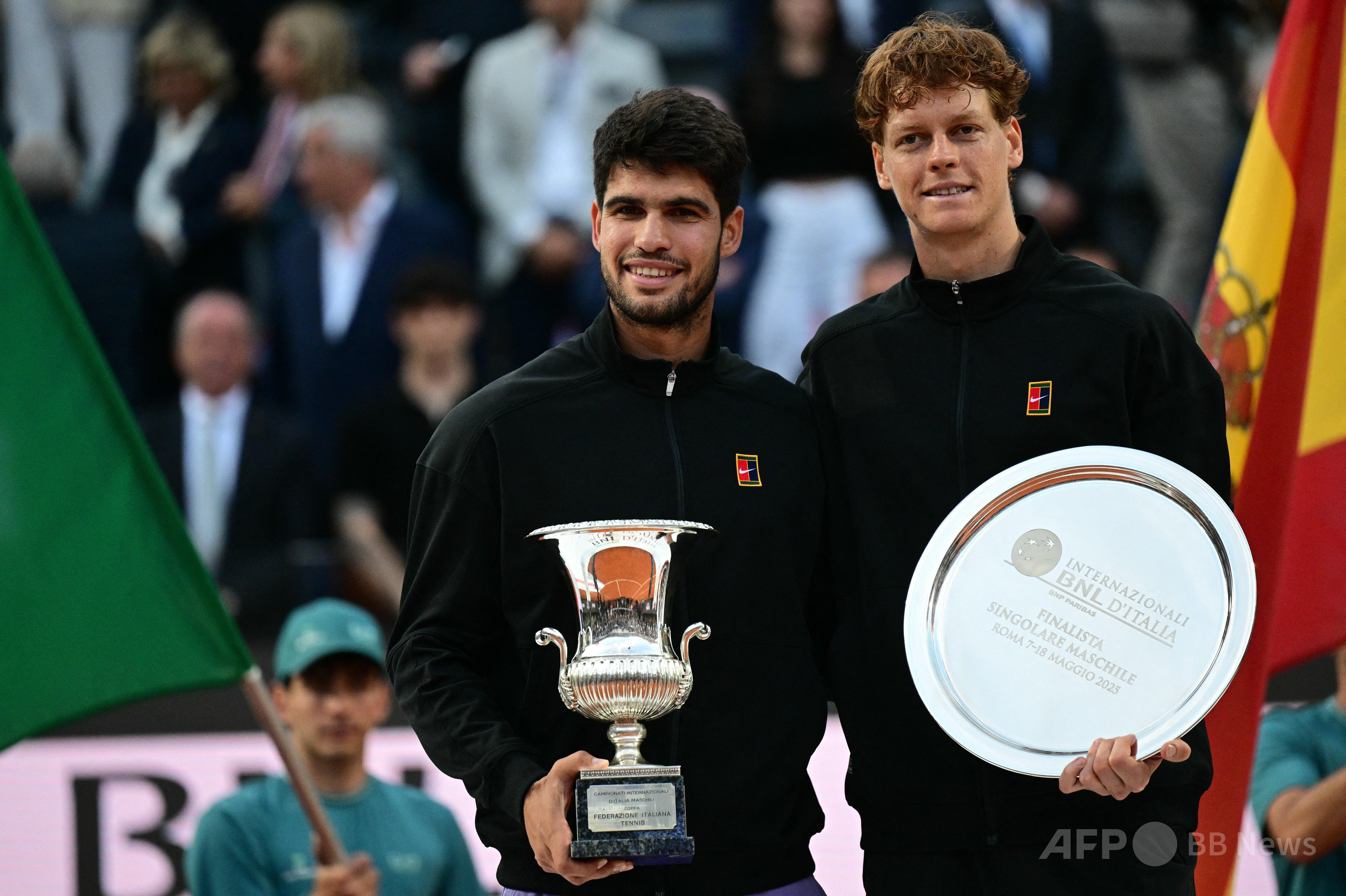 シナー、イタリア国際準優勝も手応え 全仏OPへ「良い教訓」 写真2枚