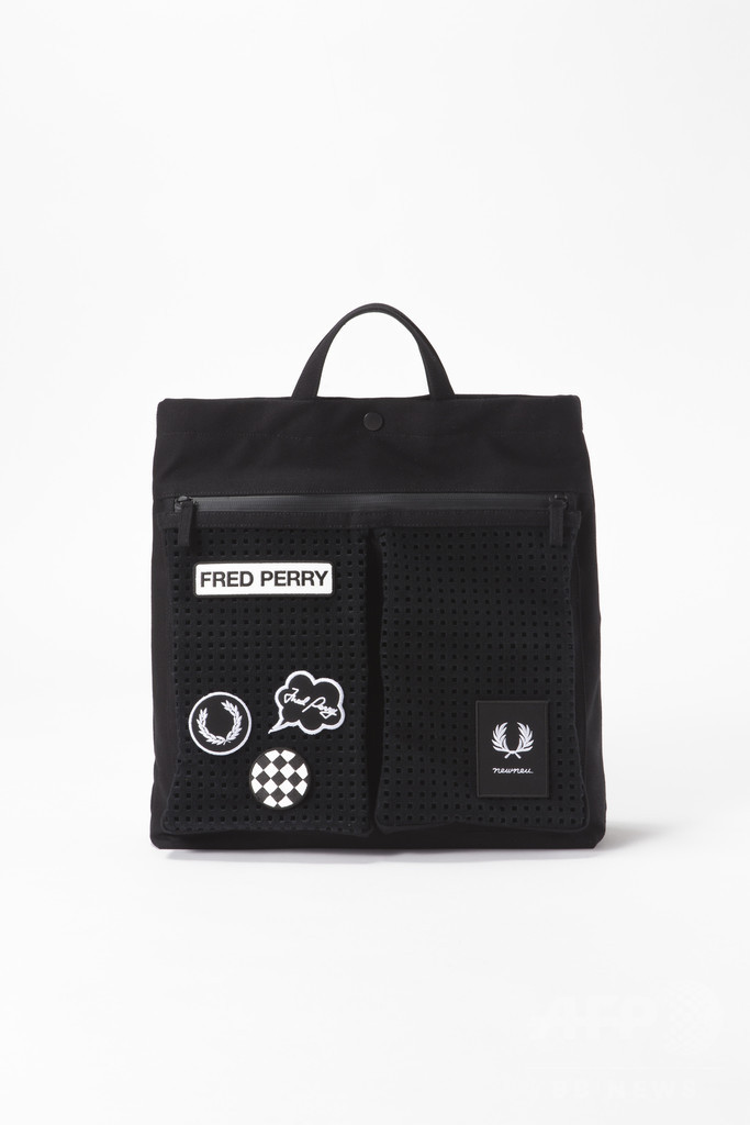 FRED PERRY MILLERAINコラボ トートバッグ　フレッドペリー　黒 FRED PERRY (フレッドペリー) ミリタリー トートバッグ