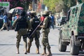 ハイチ・ポルトープランスに配備された警官隊（2024年3月9日撮影）。(c)Clarens SIFFROY / AFP