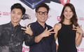 韓国・ソウル（Seoul）のCJ E&amp;Mセンター（CJ E&amp;M Center）で行われた、オーディション番組「スーパースターK6（SUPER STAR K6）」の記者懇談会に臨む、歌手のキム・ボムス（Kim Bum-Soo、左）、ユン・ジョンシン（Yoon Jong-Shin、中央）、ペク・チヨン（Baek Ji-Young、2014年8月18日撮影）。(c)STARNEWS
