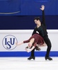 フィギュアスケート欧州選手権、アイスダンス・フリーダンス。演技に臨むアンナ・カッペリーニ/ルカ・ラノッテ組（2015年1月29日撮影）。(c)AFP/JONATHAN NACKSTRAND