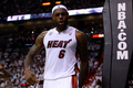 12-13NBA、イースタンカンファレンス決勝（7回戦制）第7戦、マイアミ・ヒート（Miami Heat）対インディアナ・ペイサーズ（Indiana Pacers）。32得点の活躍を見せたマイアミ・ヒートのレブロン・ジェームズ（LeBron James、2013年6月3日撮影）。(c)AFP/Getty Images/Mike Ehrmann