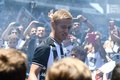 カンピオナート・ブラジレイロ（ブラジル全国選手権）1部ボタフォゴFRの入団発表会に臨む本田圭佑（2020年2月8日撮影）。(c)Mauro Pimentel / AFP