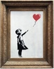 バンクシー作「少女と風船」（2006年）。サザビーズ提供。(c)Sotheby’s