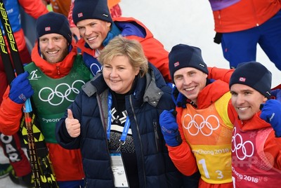 ノルウェーが男子40kmリレーで金 Oarの第1号阻む 平昌五輪 写真5枚 国際ニュース Afpbb News