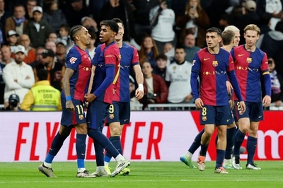 バルサが4発大勝でクラシコ制す レワンドフスキ2ゴール