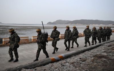 北朝鮮、軍事境界線付近で2度砲撃 韓国国防省